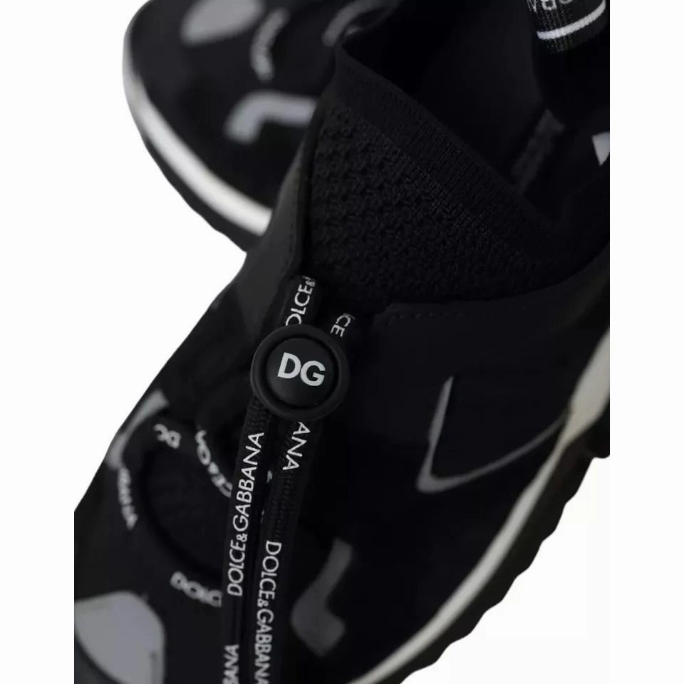 Dolce & Gabbana Black White Logo Sorrento Mens Sneakers Shoes Best Sneakers For Planters Fasciitis