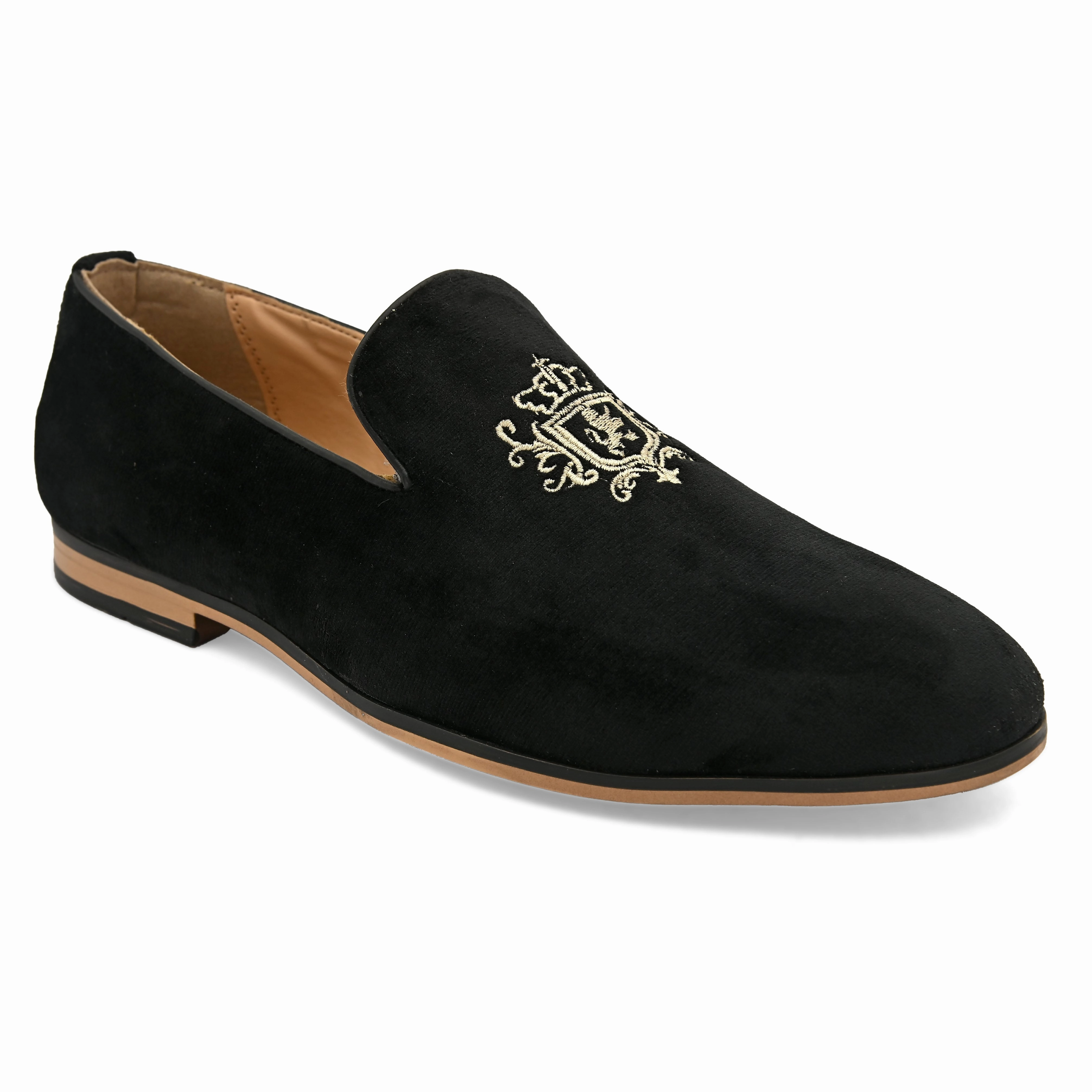 Oxford Shoes Loafers Empire Black Embroidered Loafers