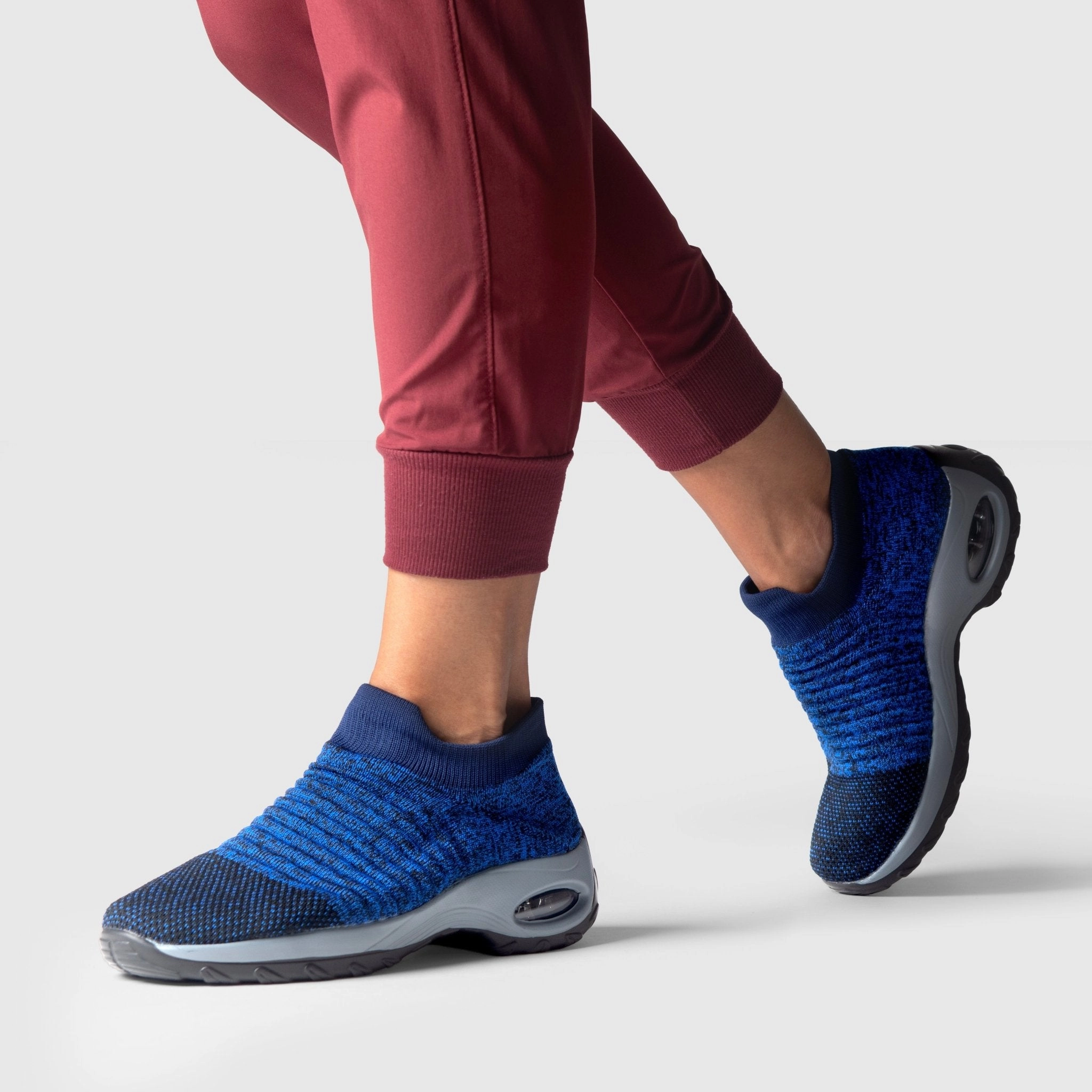 Sneakers Clearance Breathable No-Tie Stretch Shoes - Blue