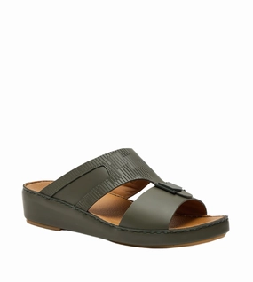 St Lucian Sandals SMD 100 OLIVE ARABIC SANDALS