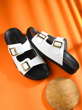 H Slippers Diggy White Comfort Slippers