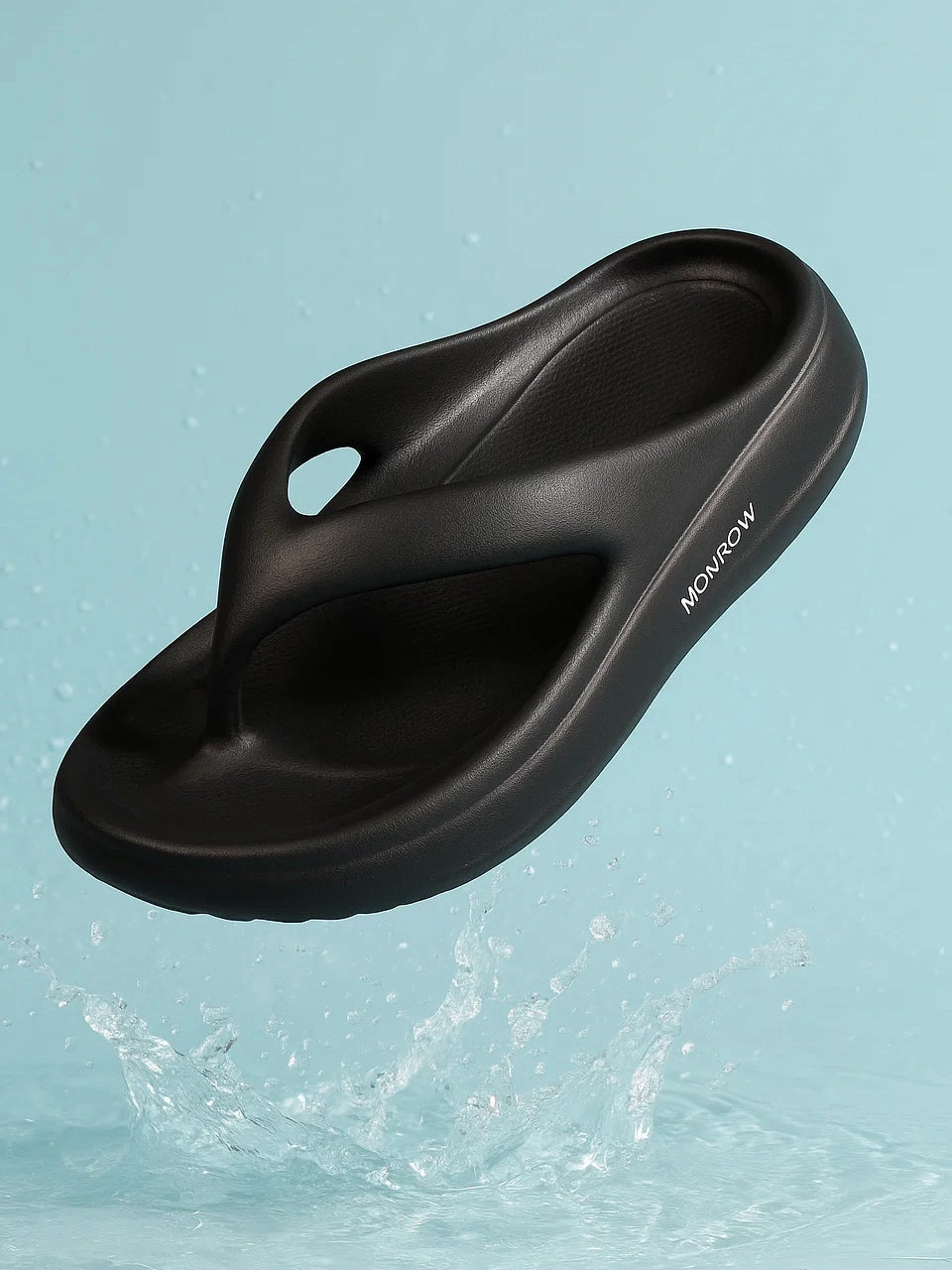 Elara Black Thong Flip-Flops All Day Flip Flops