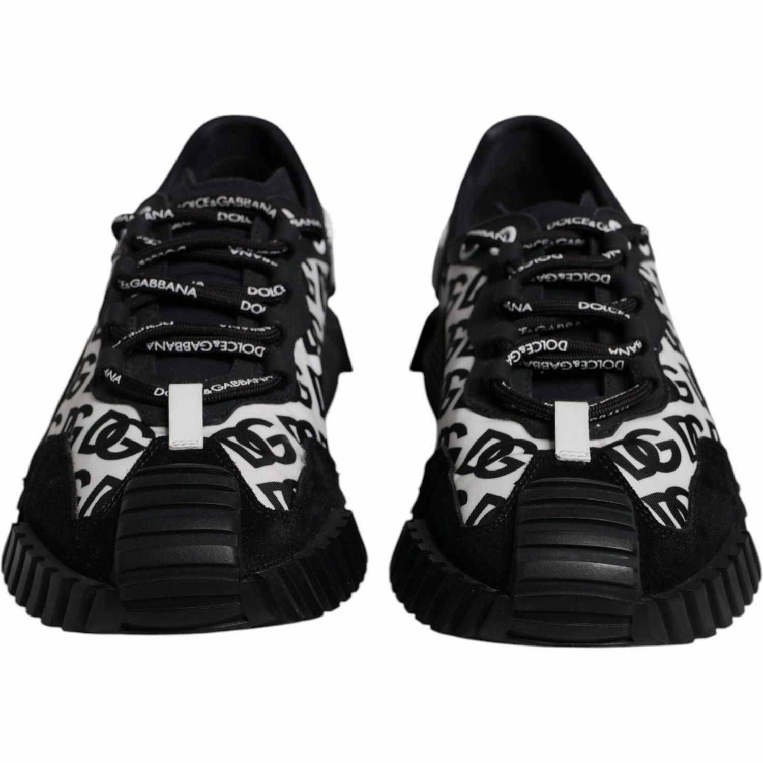Dolce & Gabbana Black Logo Lace Up Low Top NS1 Sneakers Shoes Ferrari Sneakers
