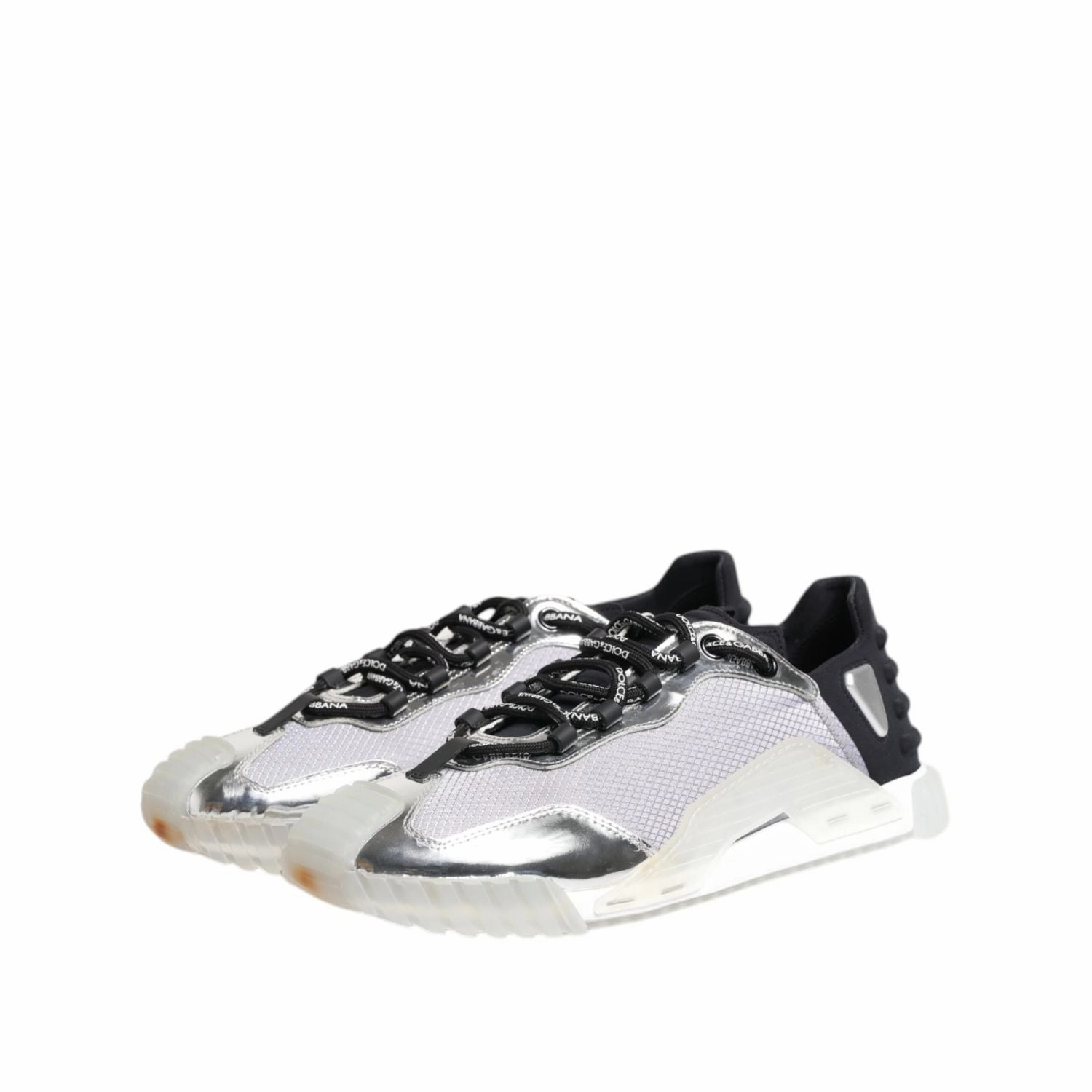Madewell Sneakers Dolce & Gabbana Silver Black Nylon NS1 Low Top Sneakers Shoes