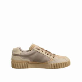 Off Sneakers Dolce & Gabbana Beige Leather Low Top Lace Up Sneakers Shoes