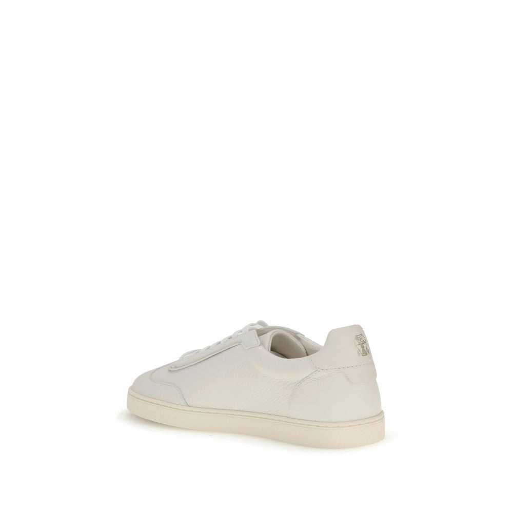 Brunello Cucinelli White Rubber Low Top Sneakers Fall Casual Shoe Trends 2024