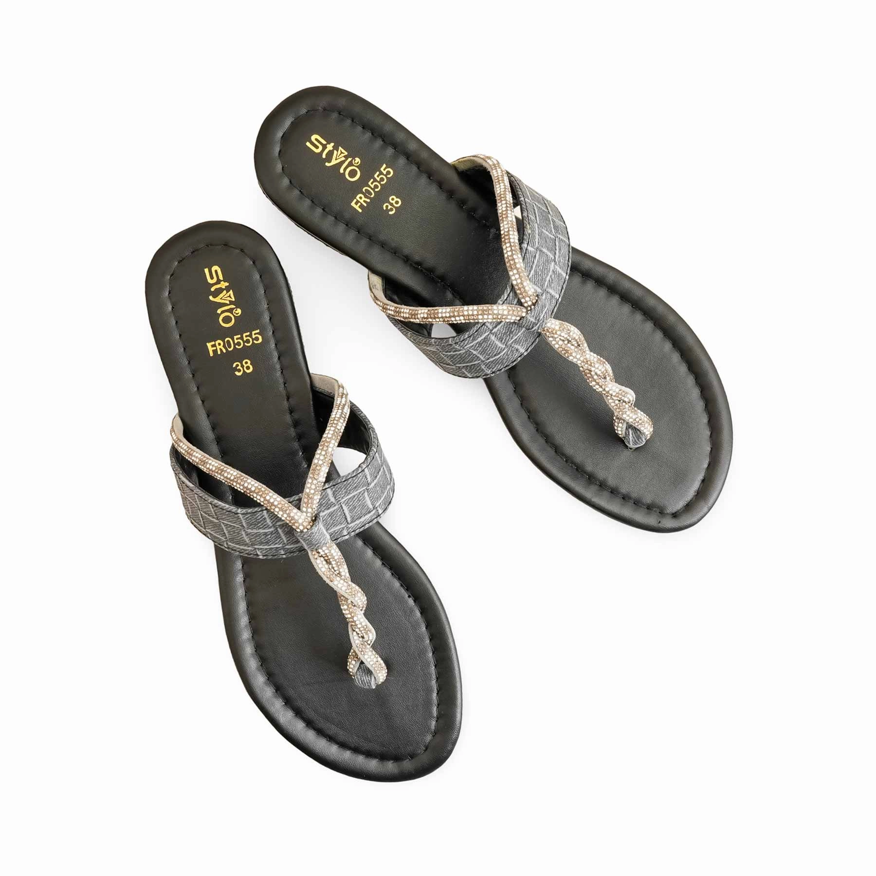 Tahari Ballet Flat Shoes Black Formal Chappal For Women FR0555