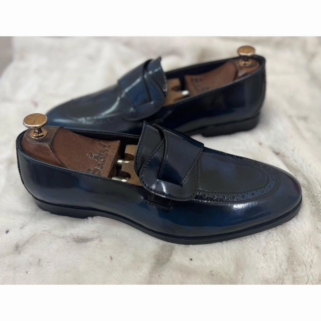 Foot Loafers Butterfly Loafers Blue Brushoff