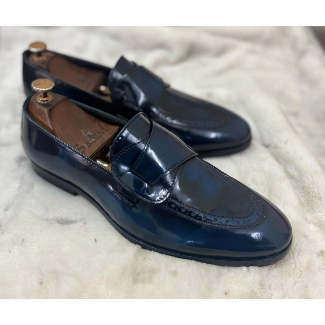 Butterfly Loafers Blue Brushoff Gucci Suede Loafers