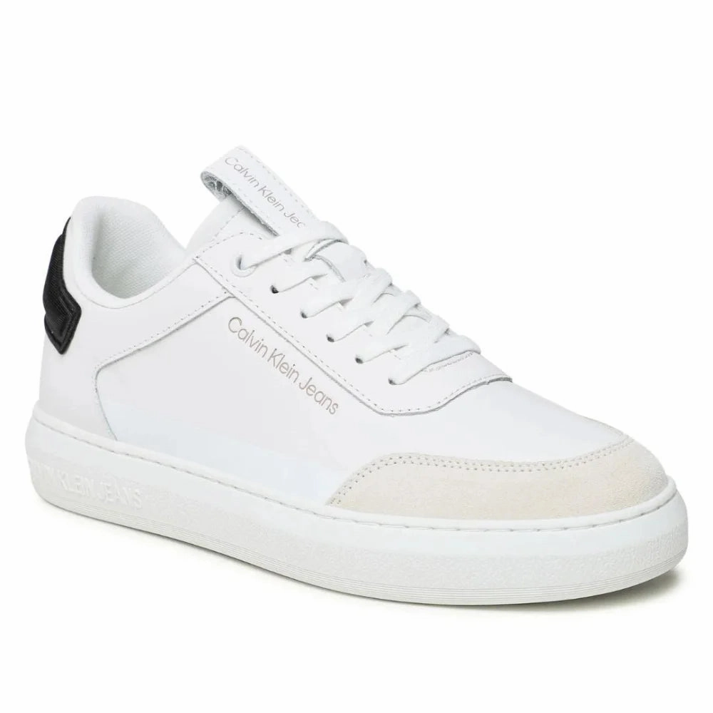 Comfortable Business Shoes Calvin Klein Jeans Casual Cupsole High-Low Freq Trainer YM0YM00670-WHTBLK