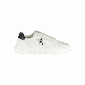 Calvin Klein Sophisticated White Lace-Up Sneakers Cold Weather Business Casual Shoes