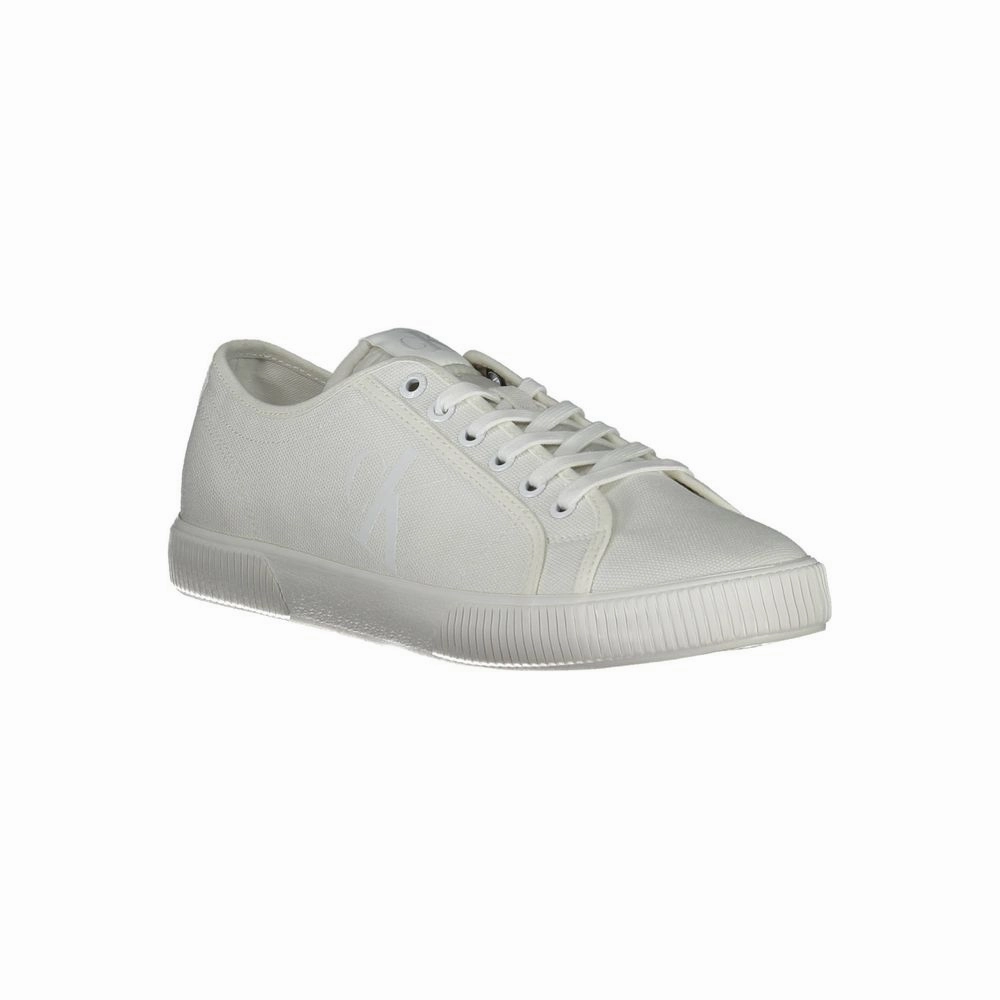 Calvin Klein White Polyester Men Sneaker Basket Ball Sneakers