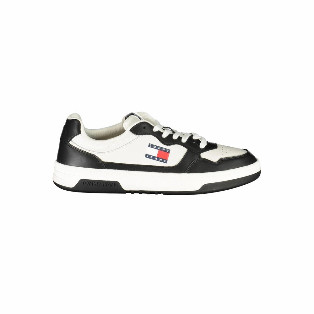 Tommy Hilfiger Black Leather Men Sneaker Cool Slip On Sneakers
