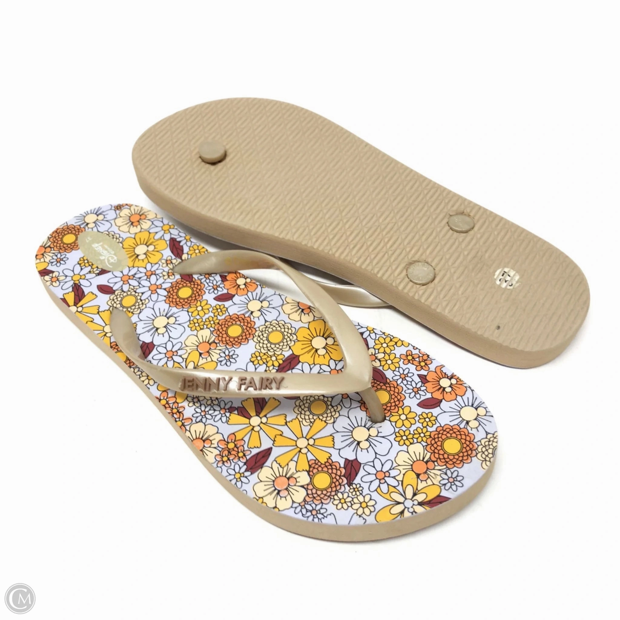 Sandals Flip Flops By Disney In Cream, Size: 7 Frye Flip Flops