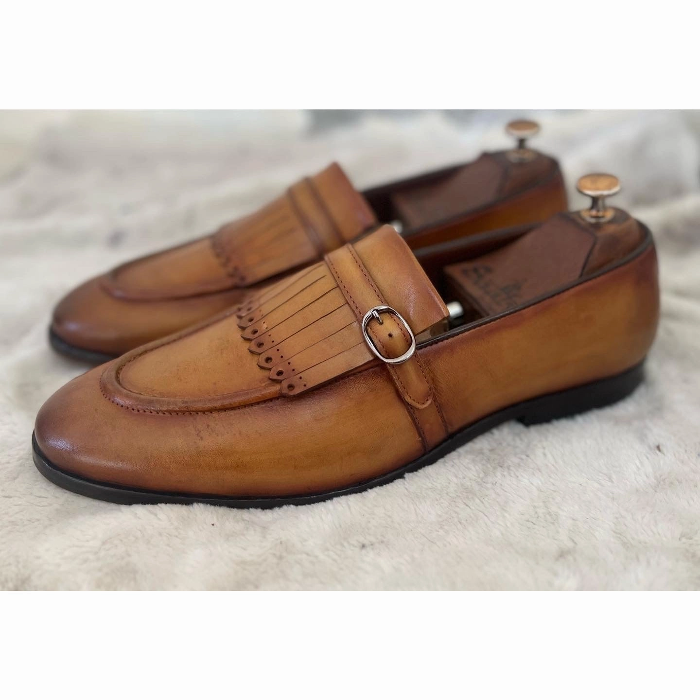 Tan Loafers With Fringes Supportive Loafers
