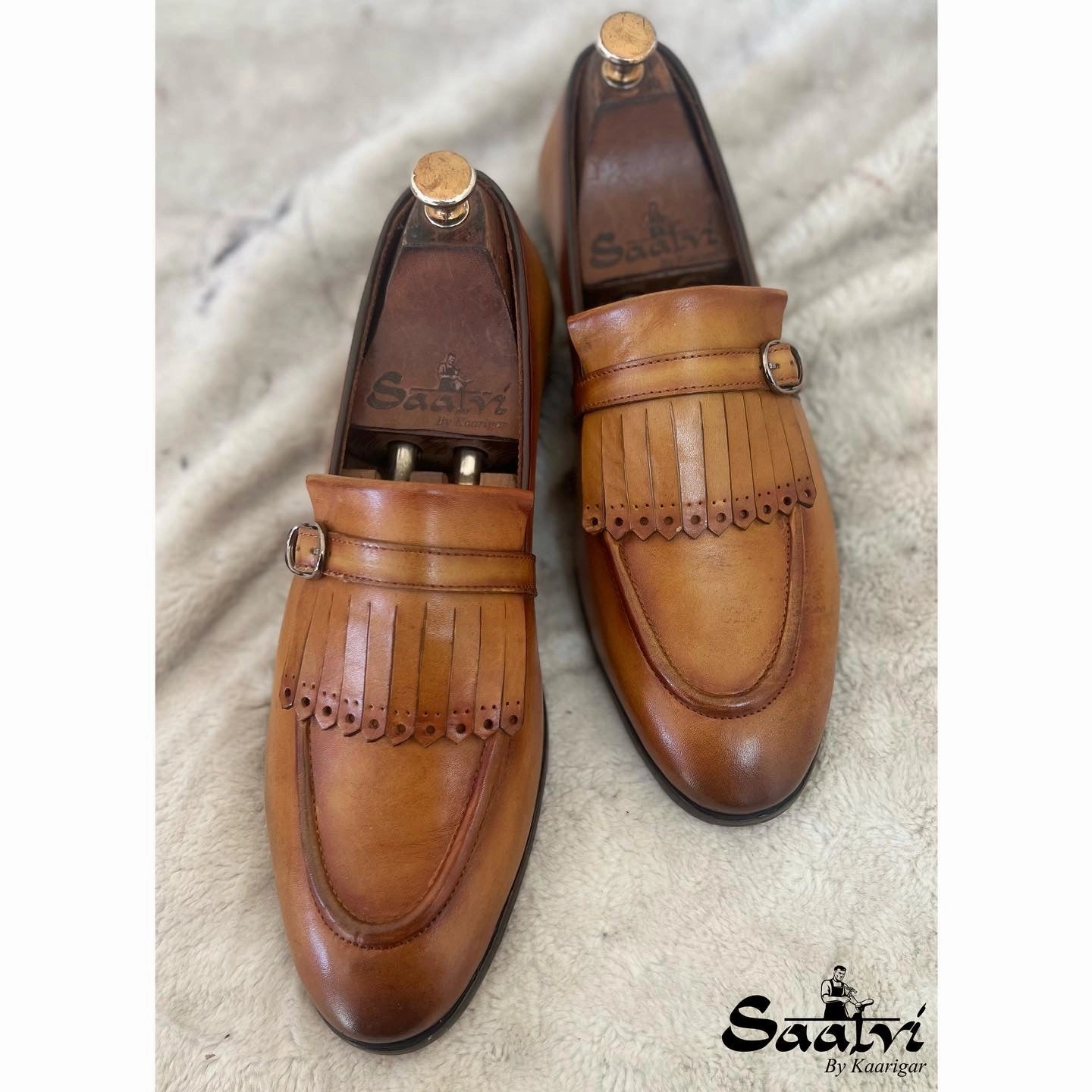 Tan Loafers With Fringes Polo Penny Loafers