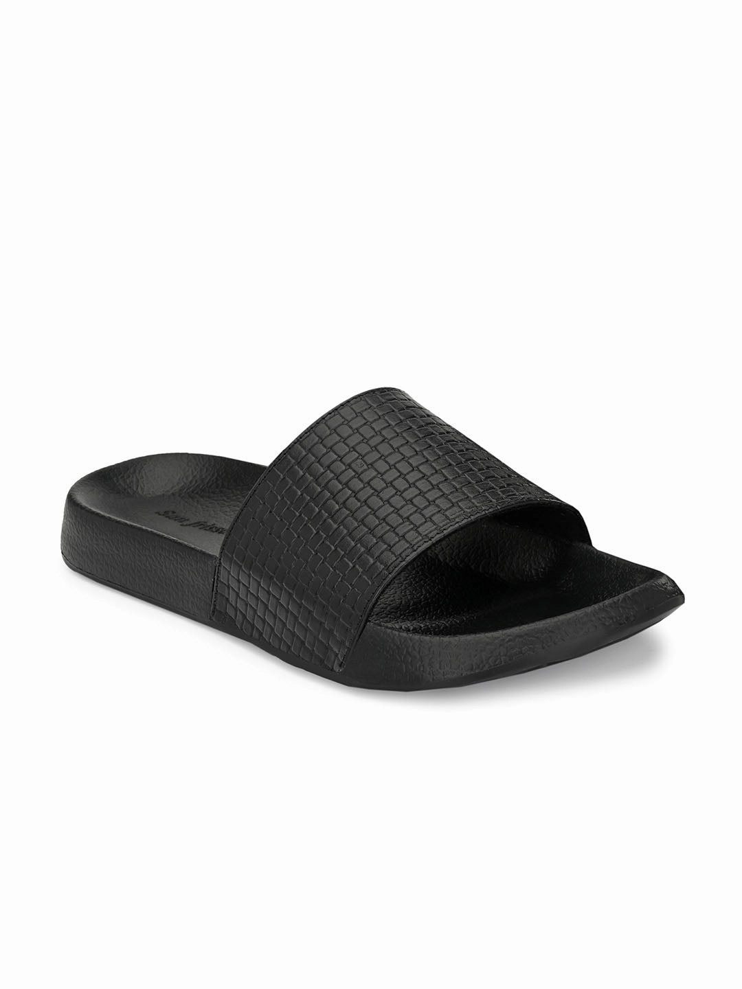 Greek Slippers Clarion Black Sliders