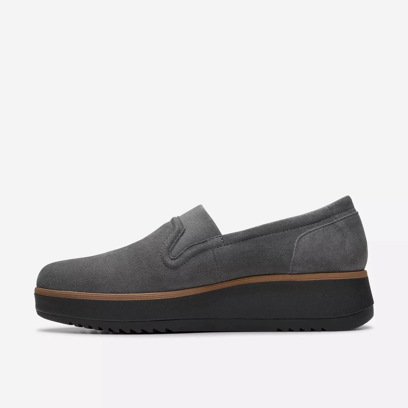 Nautica Casual Shoes CLARKS | CASUAL SHOES | WOMEN | ZYLAH SKY DARK GREY SUEDE | GREY