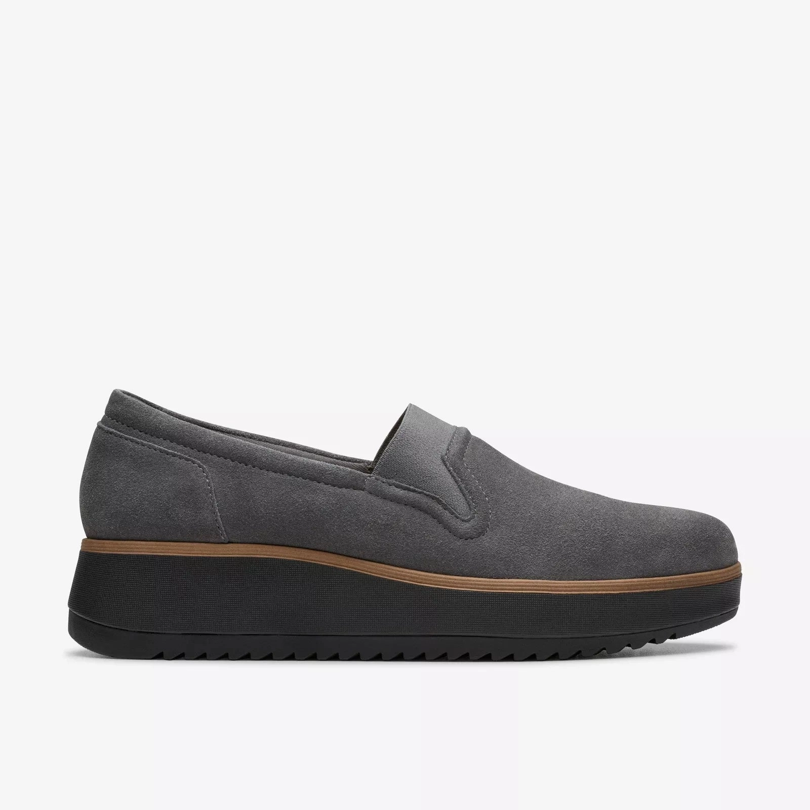 CLARKS | CASUAL SHOES | WOMEN | ZYLAH SKY DARK GREY SUEDE | GREY White Shoes Amazon