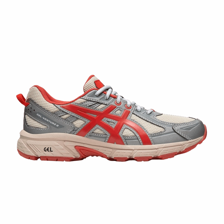New Asics Golf Shoes ASICS Gel-Venture 6 Kirsh Silver Red Cream