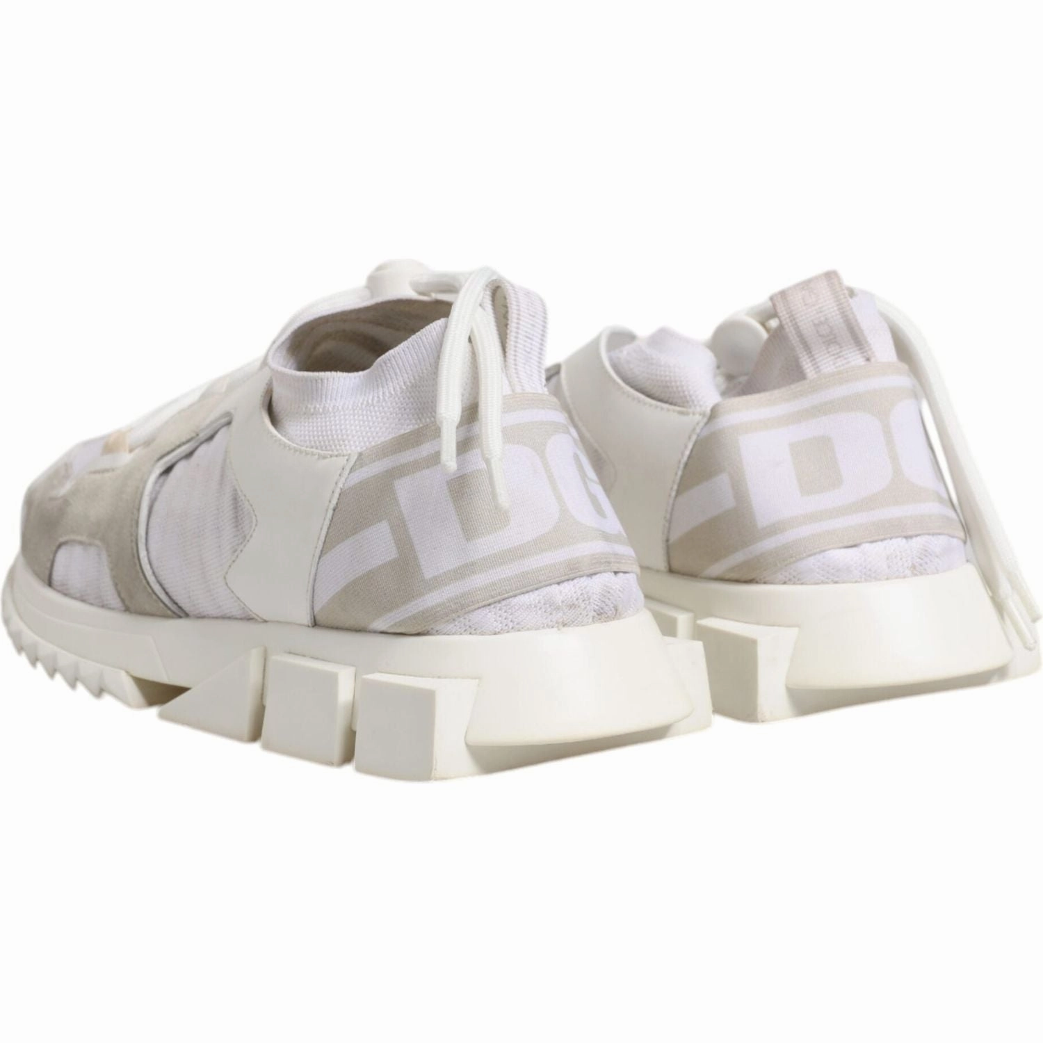 Eco Friendly Sneakers Dolce & Gabbana White Mesh Sorrento Trekking Sneakers Shoes
