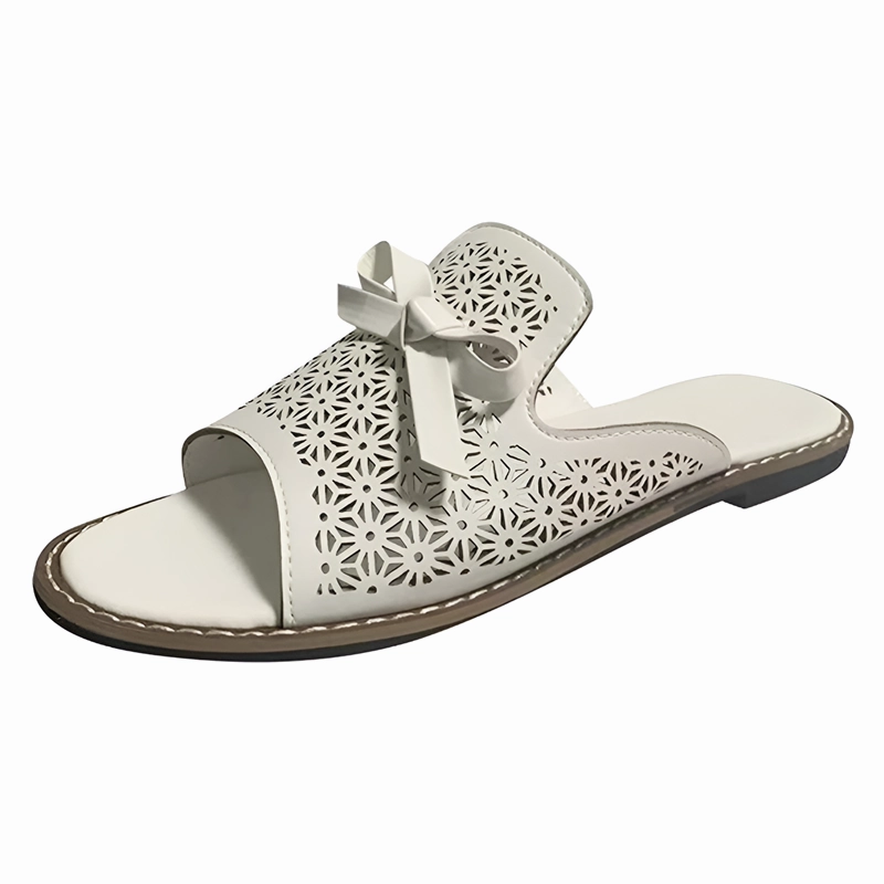 Shoes Flats Size 10 Women's Comfortable Hollow Bow Open Toe Flat Sandals