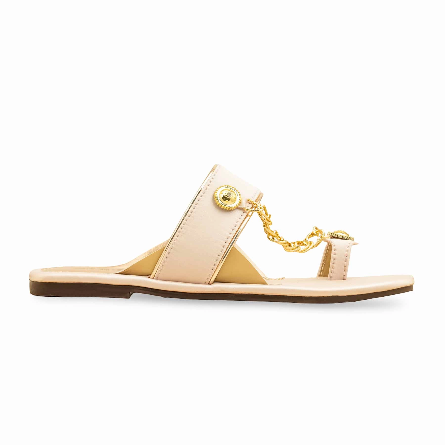 Powerlifting Shoes Flat Fawn Casual Chappal For Ladies CL2140