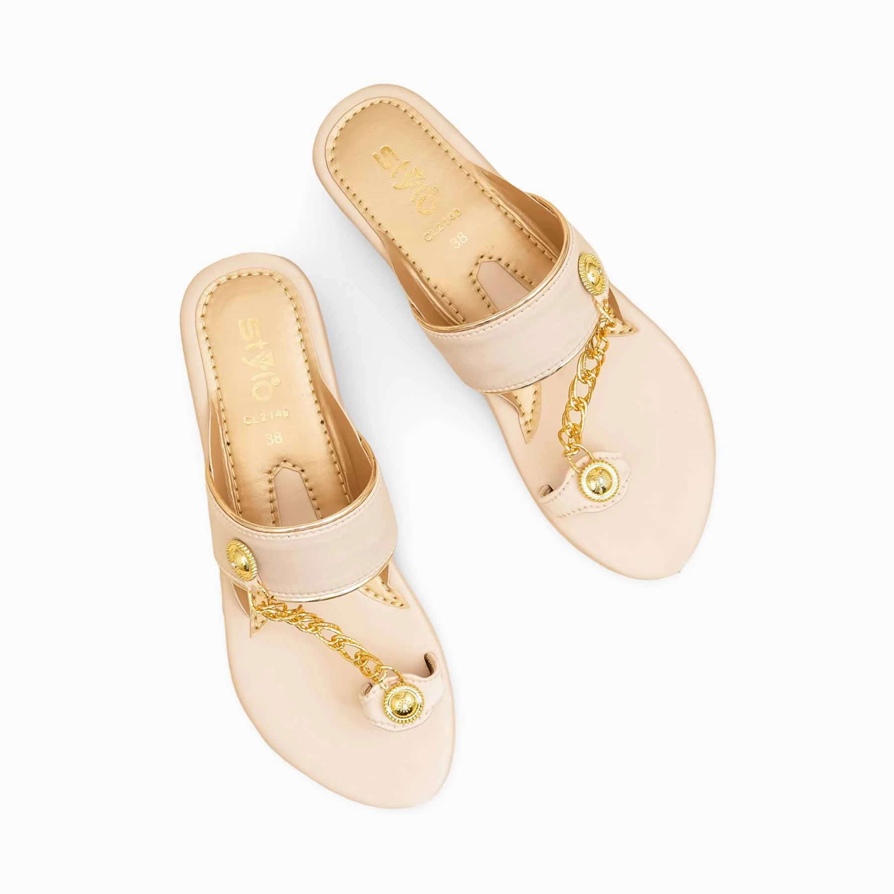Fawn Casual Chappal For Ladies CL2140 Criss Cross Shoes Flat