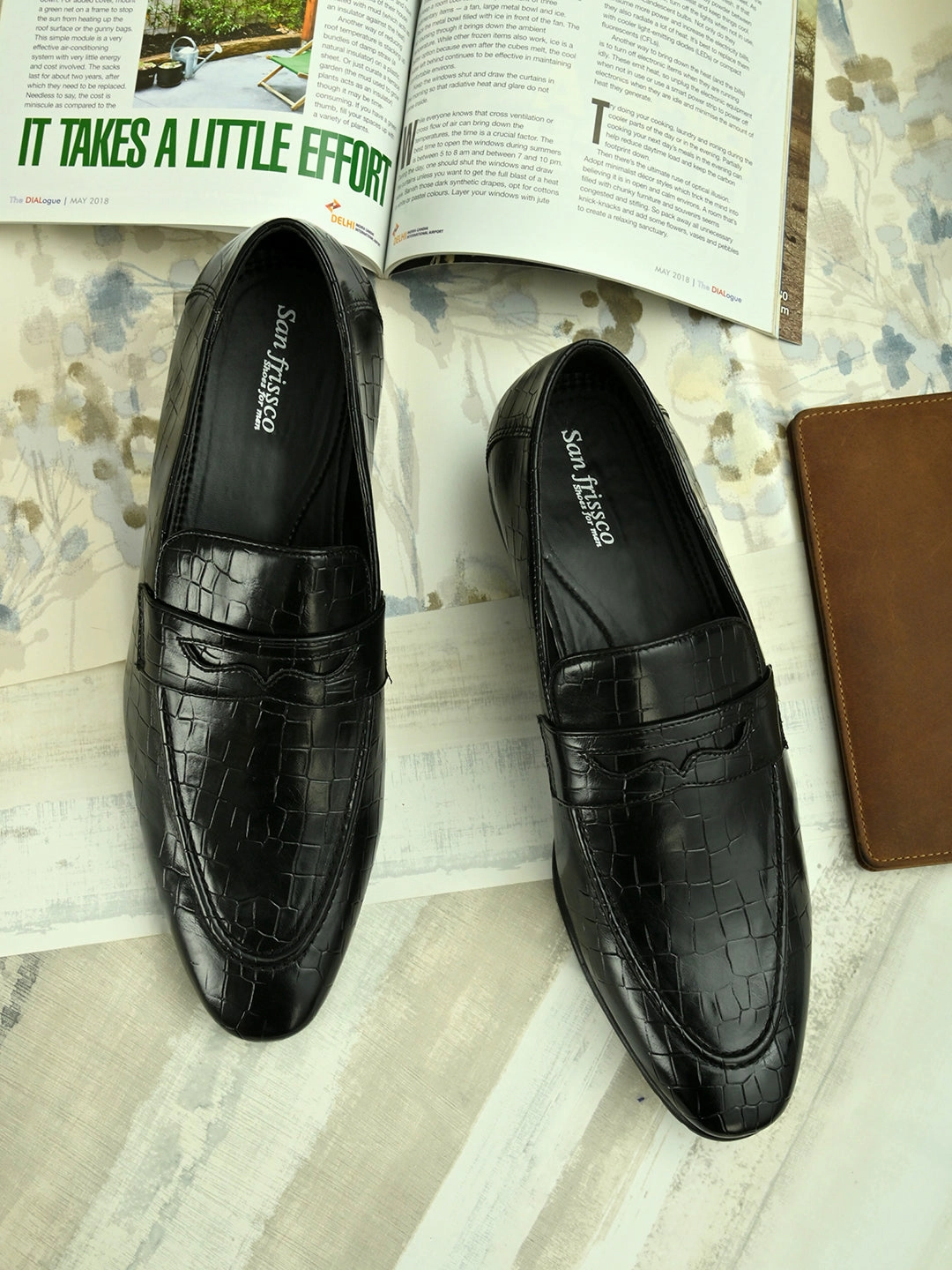 Clover Black Penny Loafers Toga Loafers