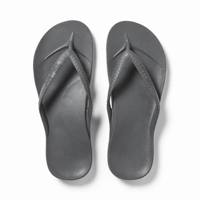 Eva Sole Flip Flops ARCH SUPPORT THONGS - Charcoal