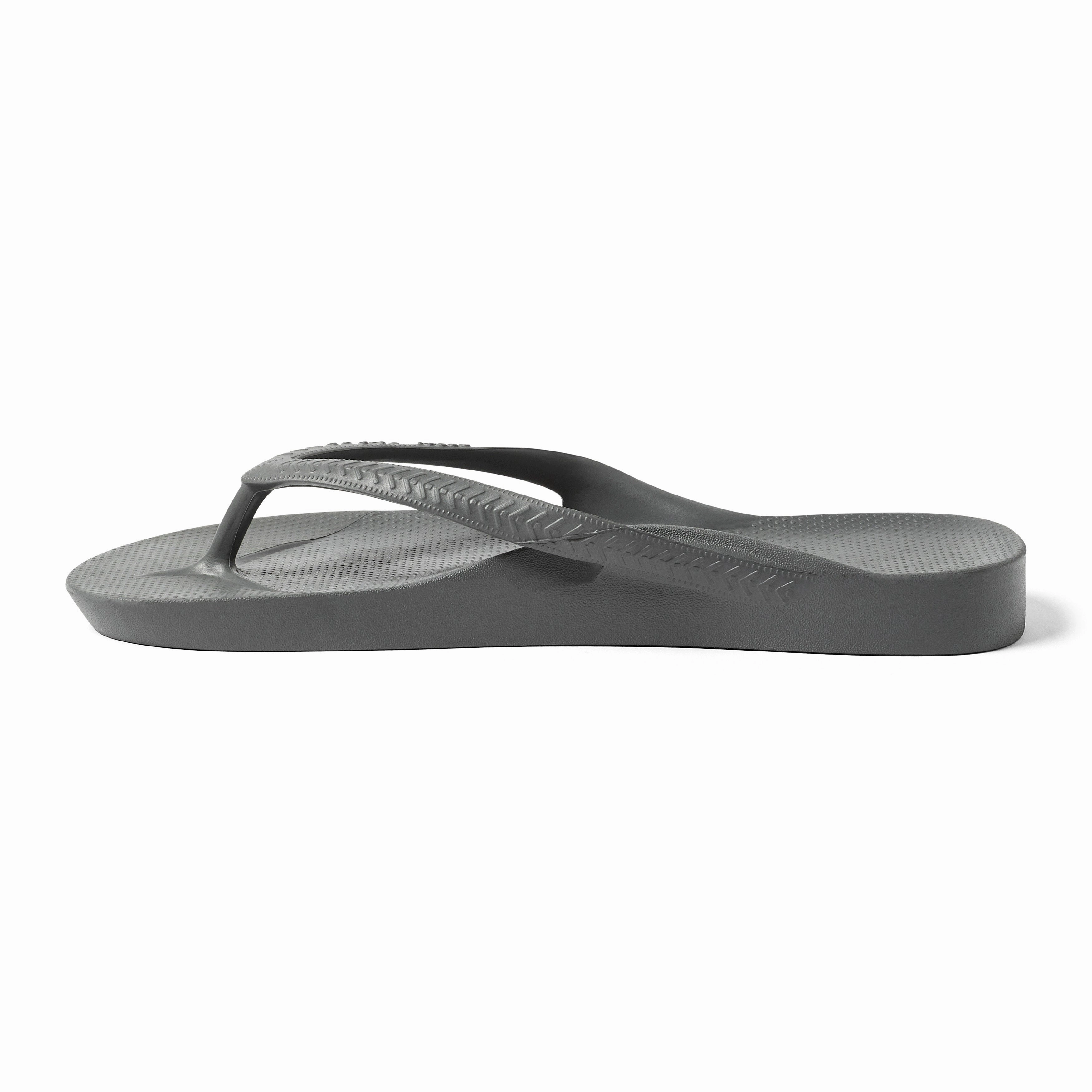 Sleepers Platform Flip Flops ARCH SUPPORT THONGS - Charcoal