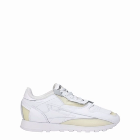 Flat Shoe Dancing Maison Margiela White Leather Athletic Sneakers