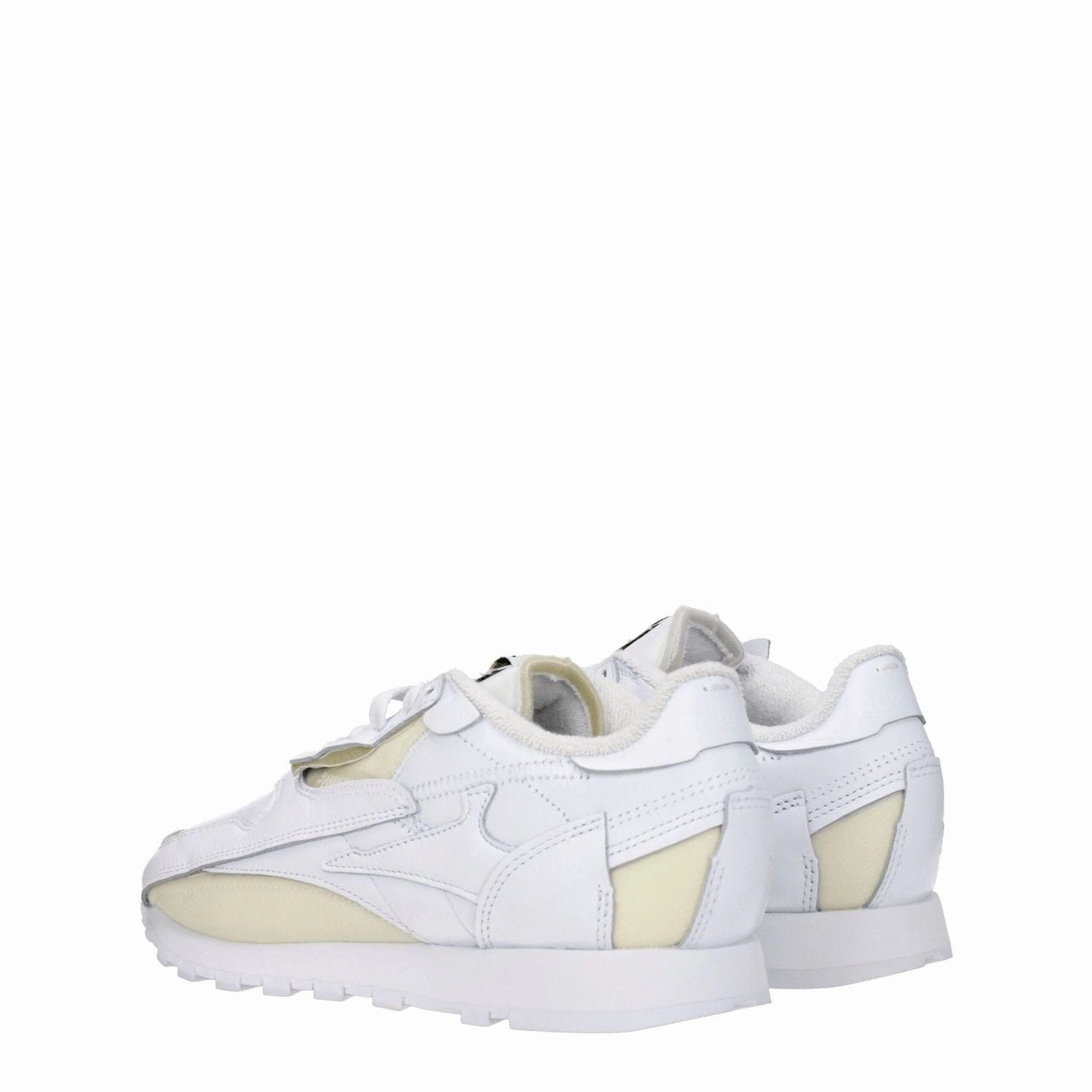 Maison Margiela White Leather Athletic Sneakers Training Shoes For Feet
