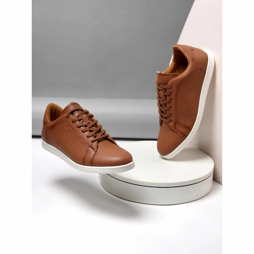 Gliders Casual Tan Lacing Sneakers For Men ANDERSON By Liberty Casual Elegant Shoes