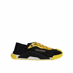 Best Jogging Sneakers Dolce & Gabbana Black Yellow Low Top NS1 Sneakers Shoes