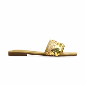 1950s Shoes Flats Green Casual Slipper For Ladies CL2059