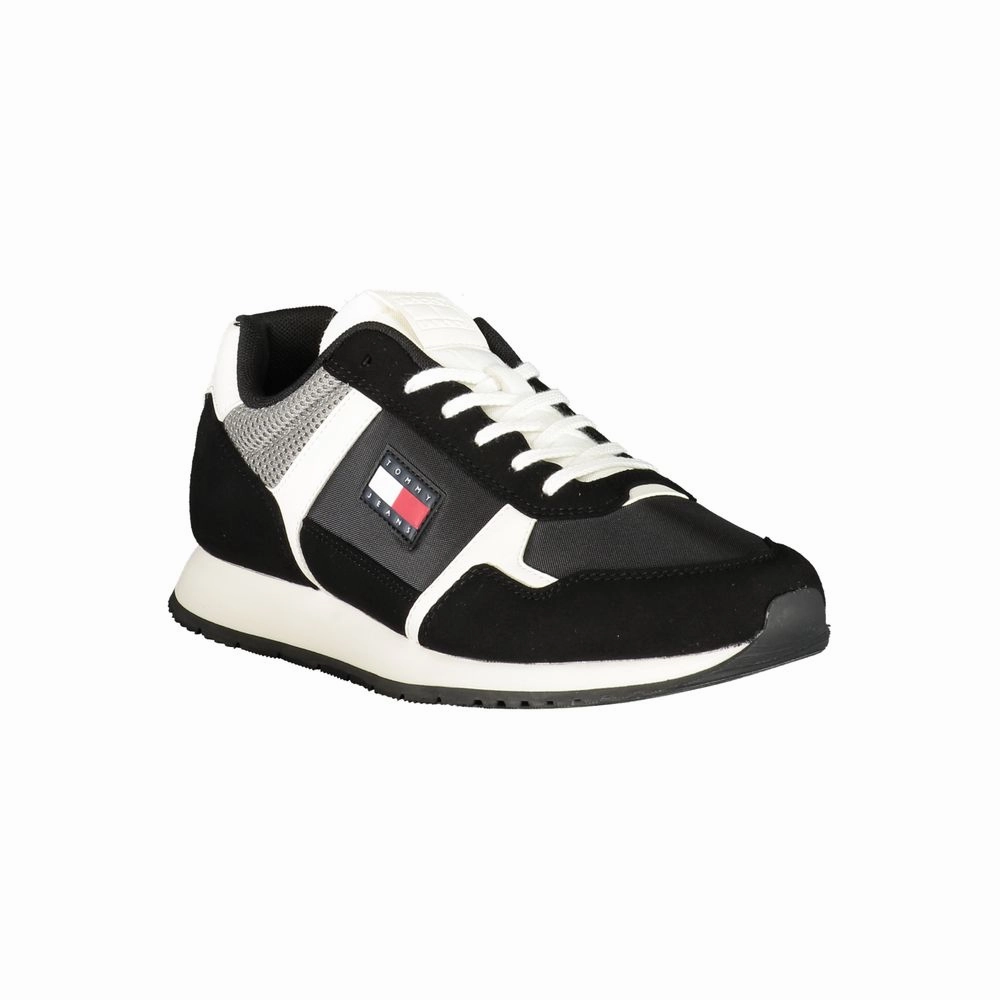 Tommy Hilfiger Black Polyester Men Sneaker Casual Dress