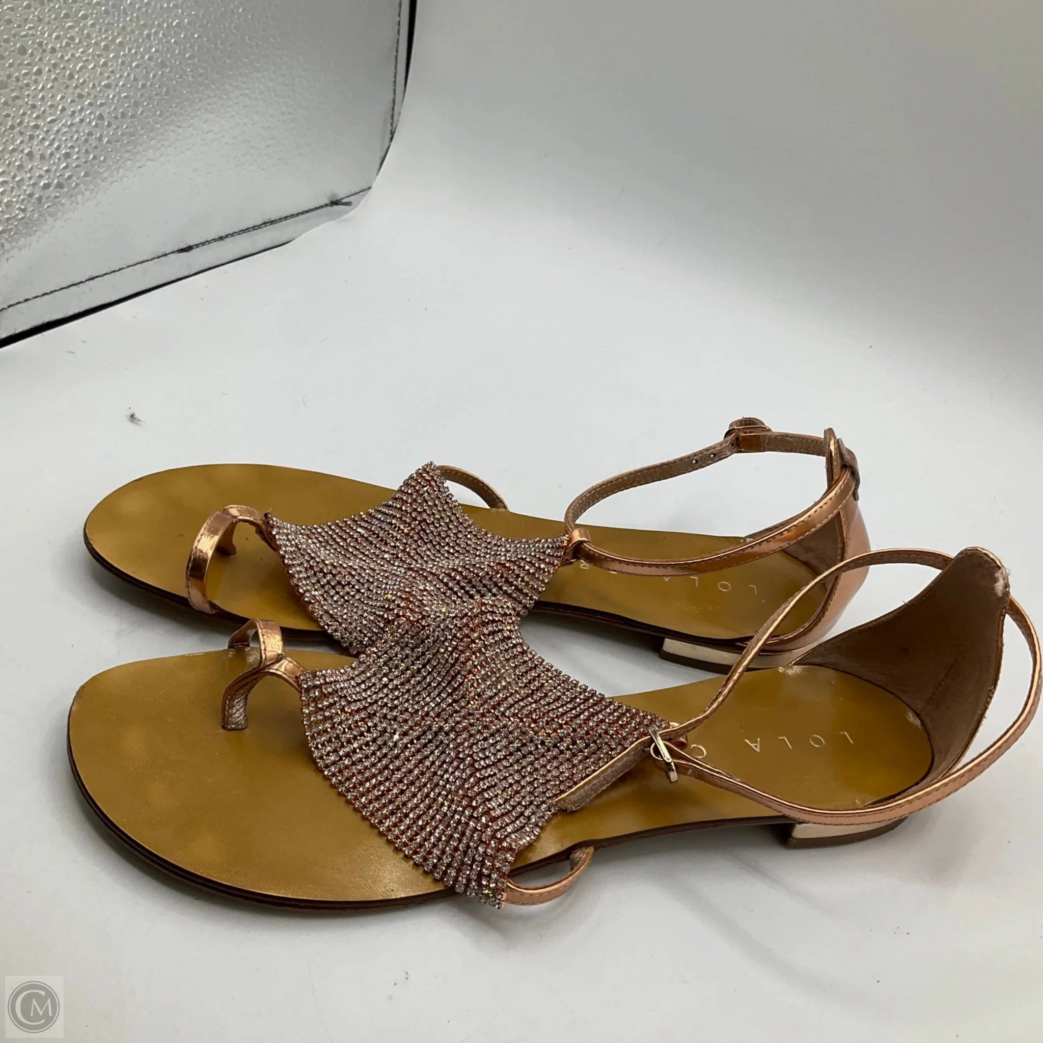 Sandals Flip Flops By Cma In Rose Gold, Size: 7.5 Jean Flip Flops