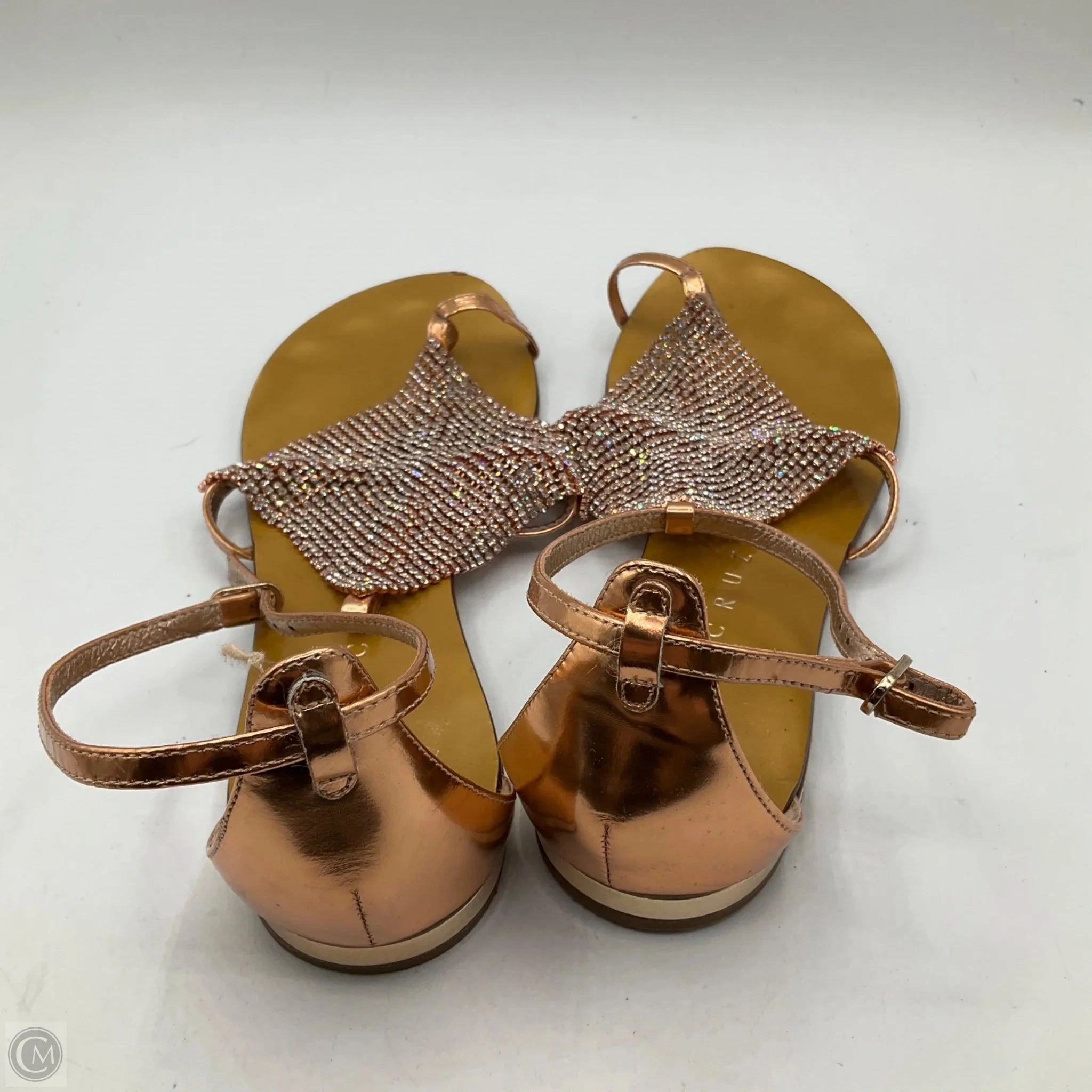 Good Leather Flip Flops Sandals Flip Flops By Cma In Rose Gold, Size: 7.5