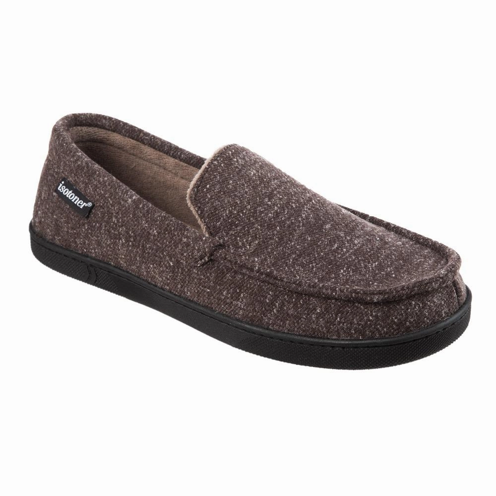 Slippers Mannen Mens Heather Knit Preston Moccasin Slippers