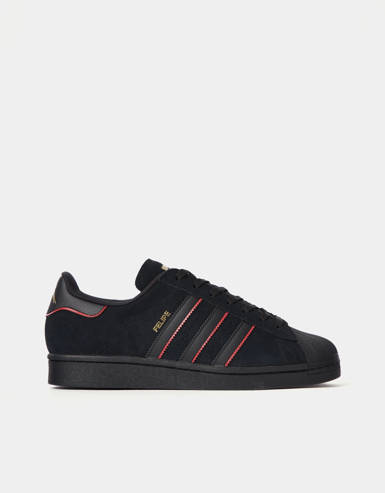 Cutest Adidas Shoes adidas x Felipe Superstar ADV Skate Shoes - Core Black/Better Scarlet/Gold Metallic