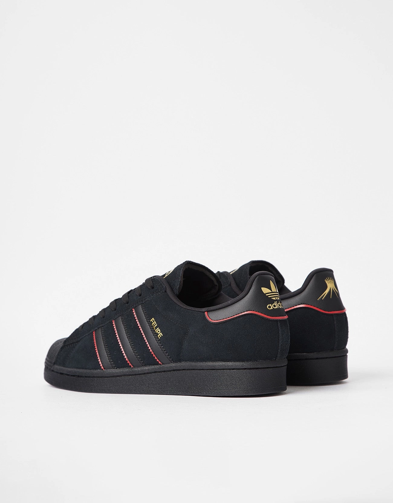 adidas x Felipe Superstar ADV Skate Shoes - Core Black/Better Scarlet/Gold Metallic Adidas Fitfoam Golf Shoes