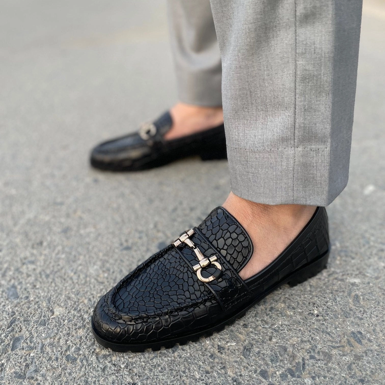 Comfortable Loafers For Walking LS Pure Leather Handmade Urban Edge Chunky Loafers LS-406