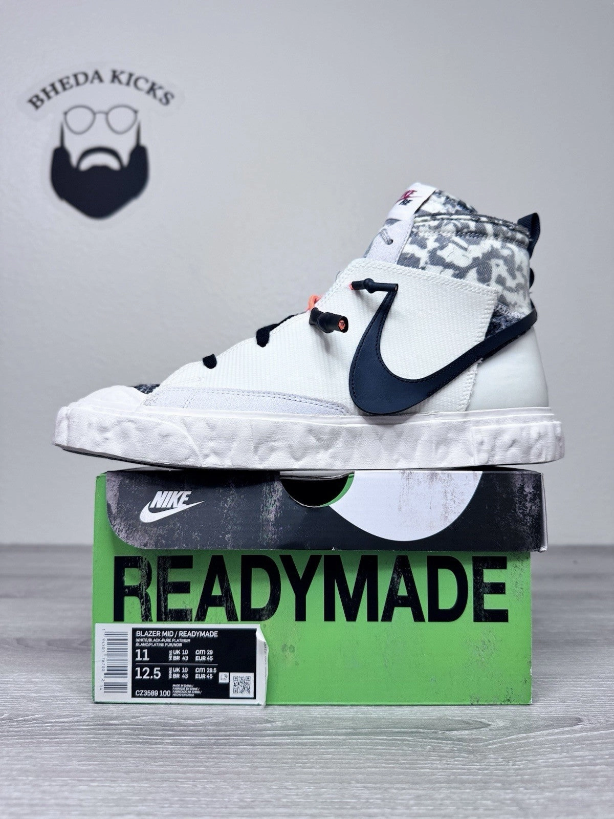 Asics Gel Challenger Padel Shoes Size 11 - Nike Blazer Mid Readymade White Vast Grey Volt Orange CZ3589-100