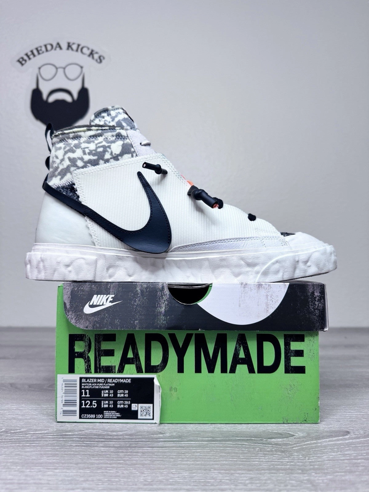 Size 11 - Nike Blazer Mid Readymade White Vast Grey Volt Orange CZ3589-100 Asics Gt 1000 4 Running Shoe