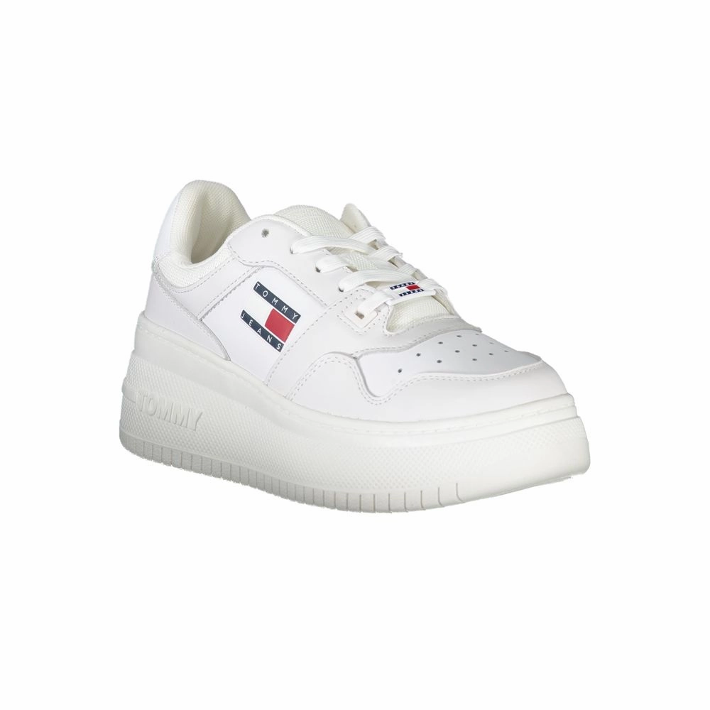 Tommy Hilfiger White Polyester Sneaker Lightweight Hiking Sneakers