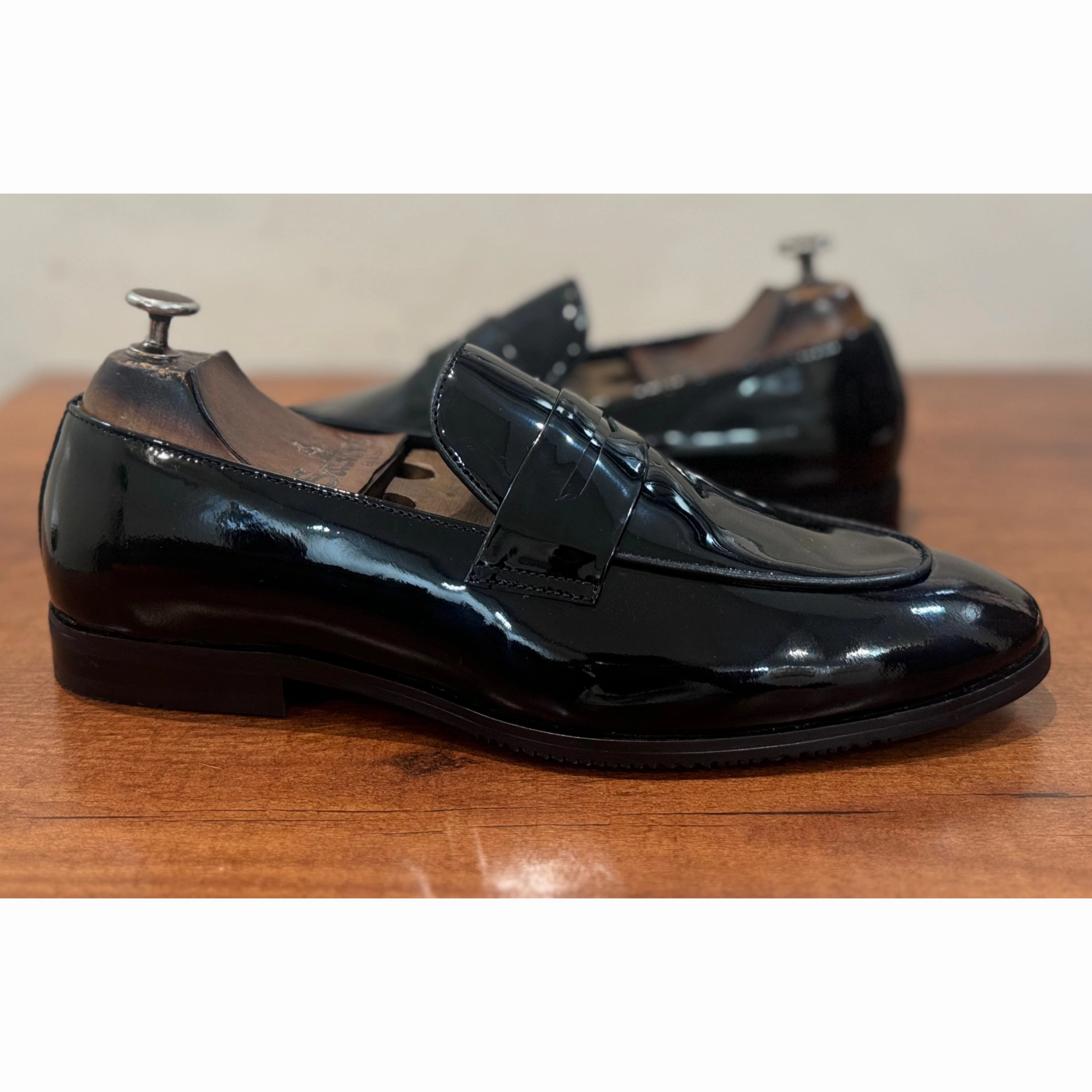 L V Loafers Patent Penny Loafers