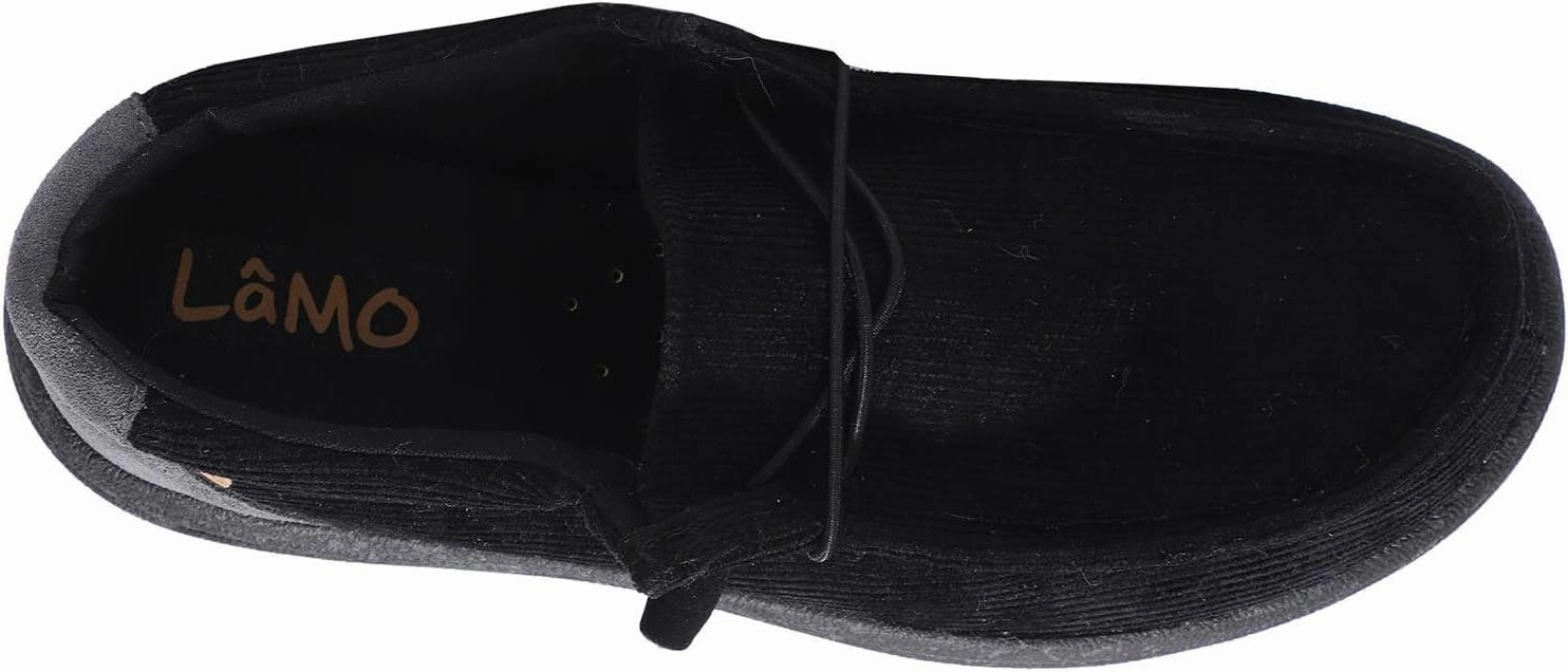 Cow Loafers Lamo Mens Paul Slip-On Shoes Black Corduroy | Comfortable Casual Loafers
