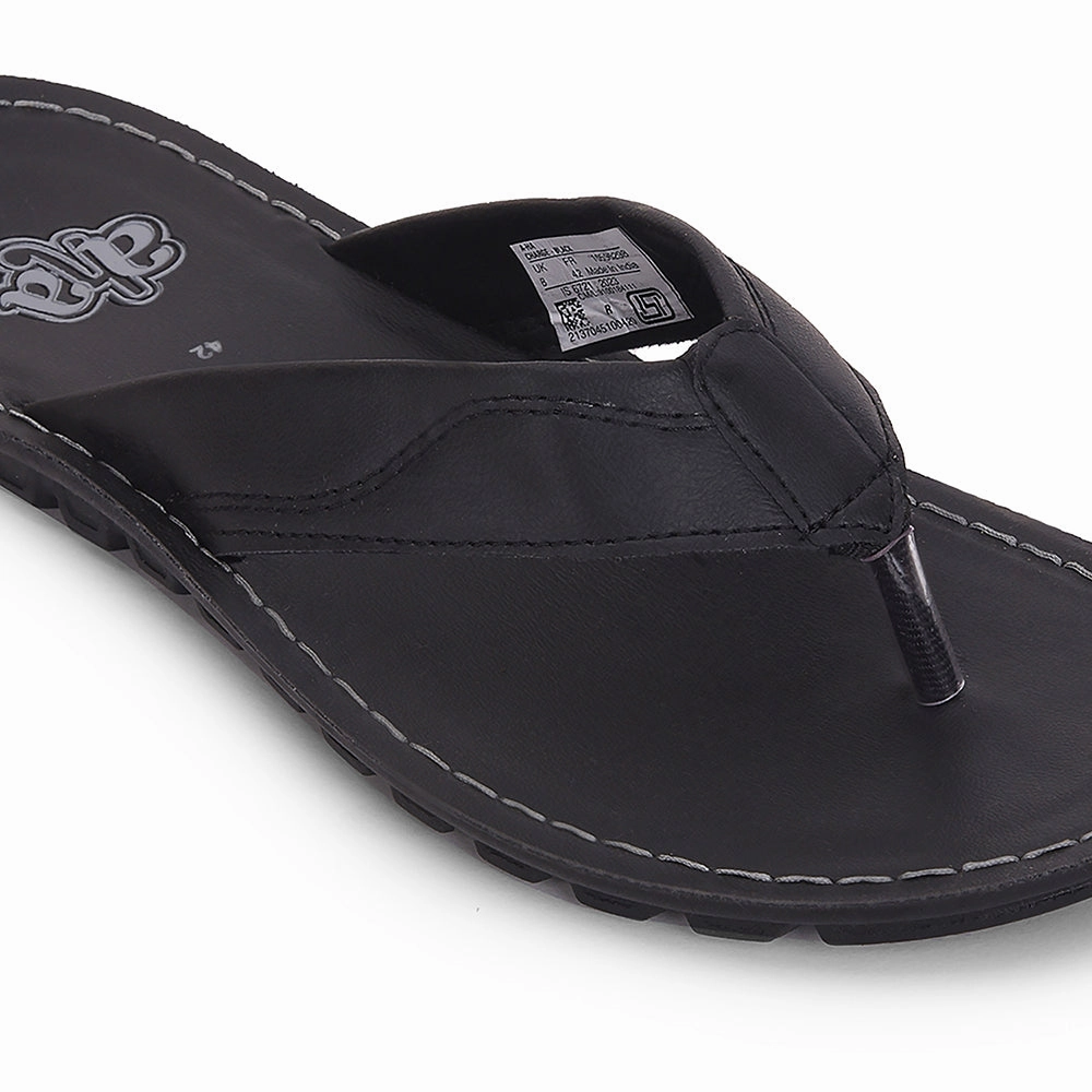 A-HA Black Casual Slippers For Men CHARGE By Liberty Slippers In Public