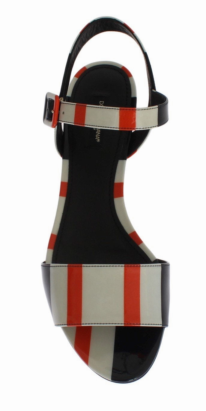 Sandals For Wide Feet Multicolor Leather Ankle Strap Sandals